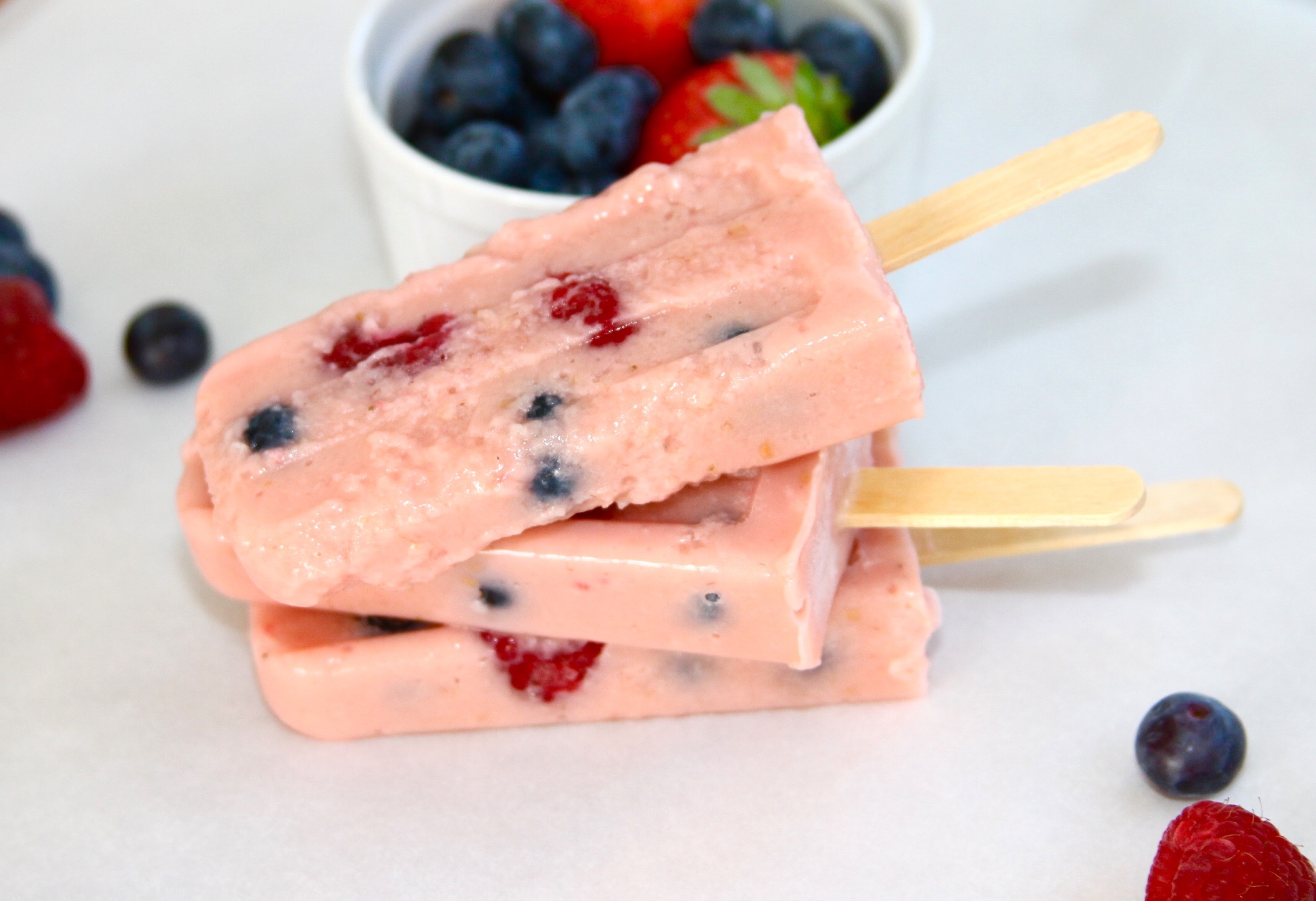 Berry Flan Popsicles 1