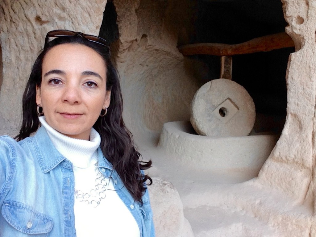 stone mill at Zelve open air museum in Cappadocia