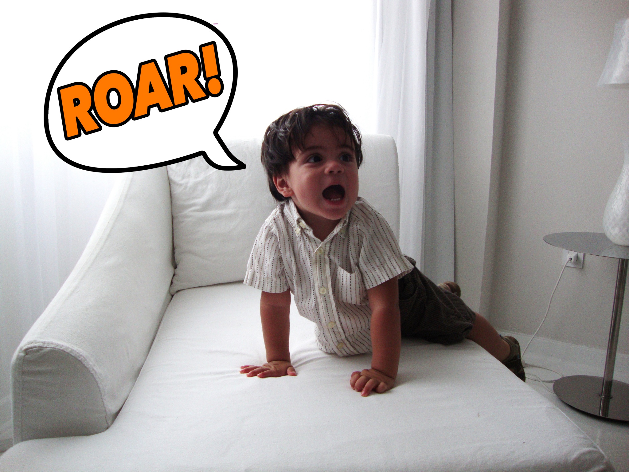 Little kid roar