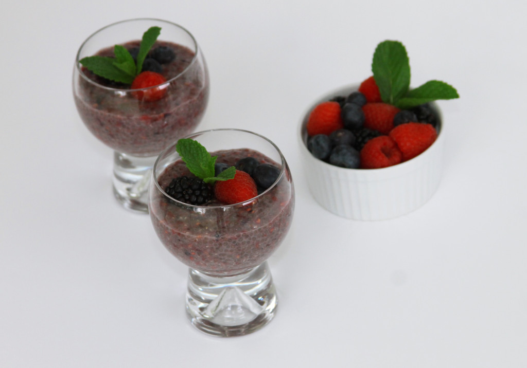 Chia and berry pudding recipe with Silk Nutchello
