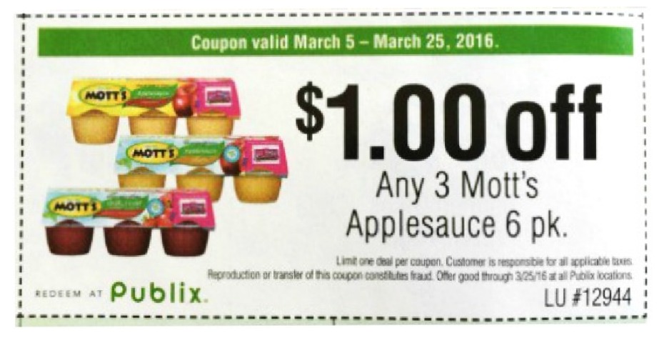 Motts Coupon for $1.00 off