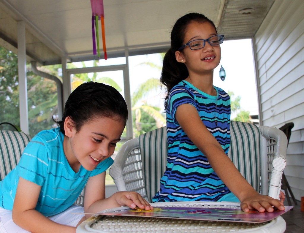 kids playing board games