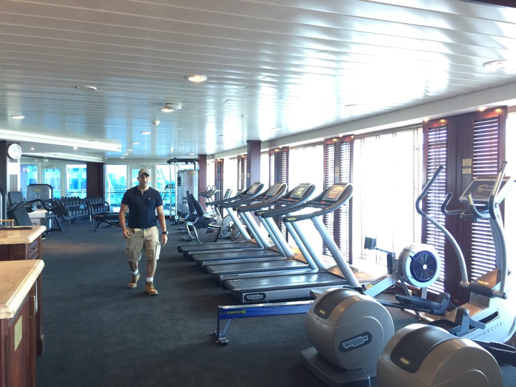 gym on the Fathom cruise to Dominican Republic