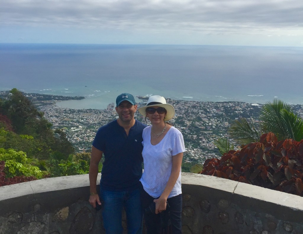 view of Puerto Plata from the top of Isabel De Torres mountain