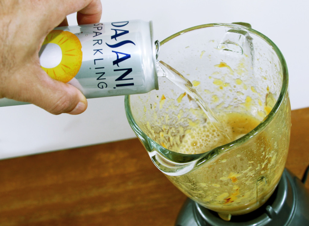 mixing Dasani sparkling