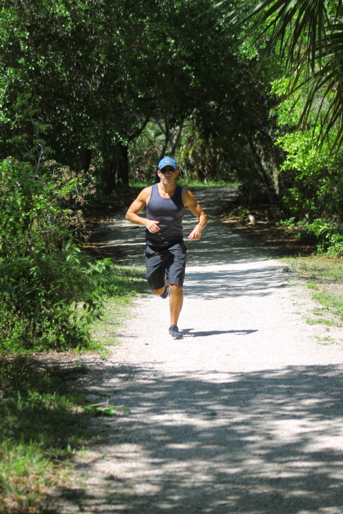 running outdoors