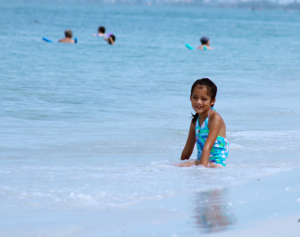 little girl at the beach