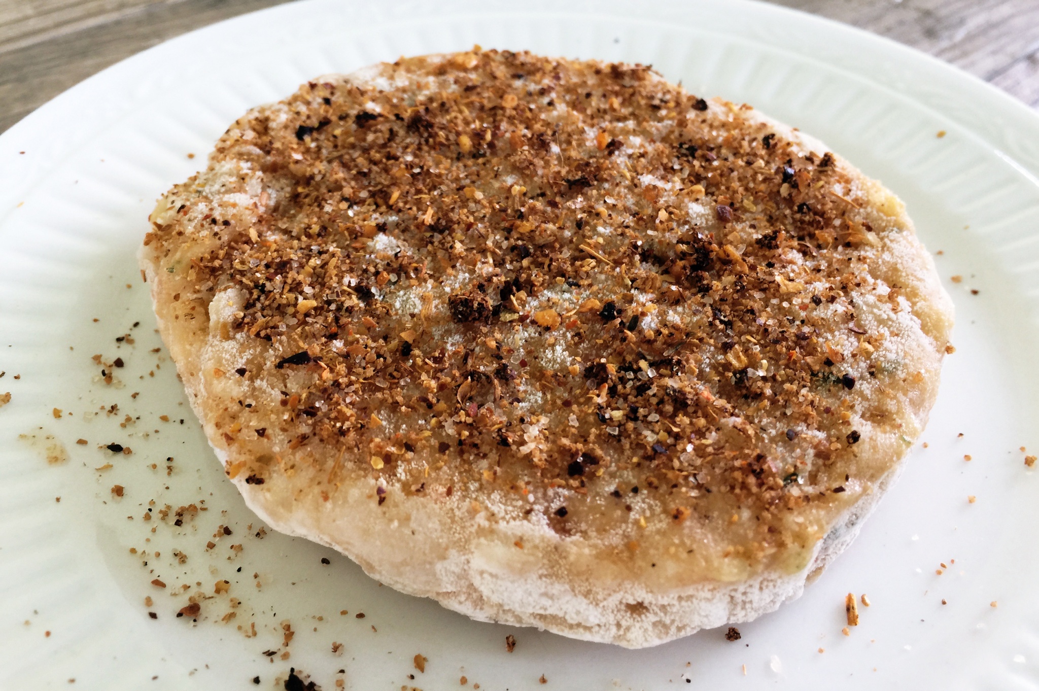 Wild Alaskan Pollock Burger crusted with chili and spices