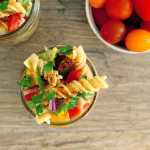 Easy and healthy tomato, mango and avocado pasta salad recipe