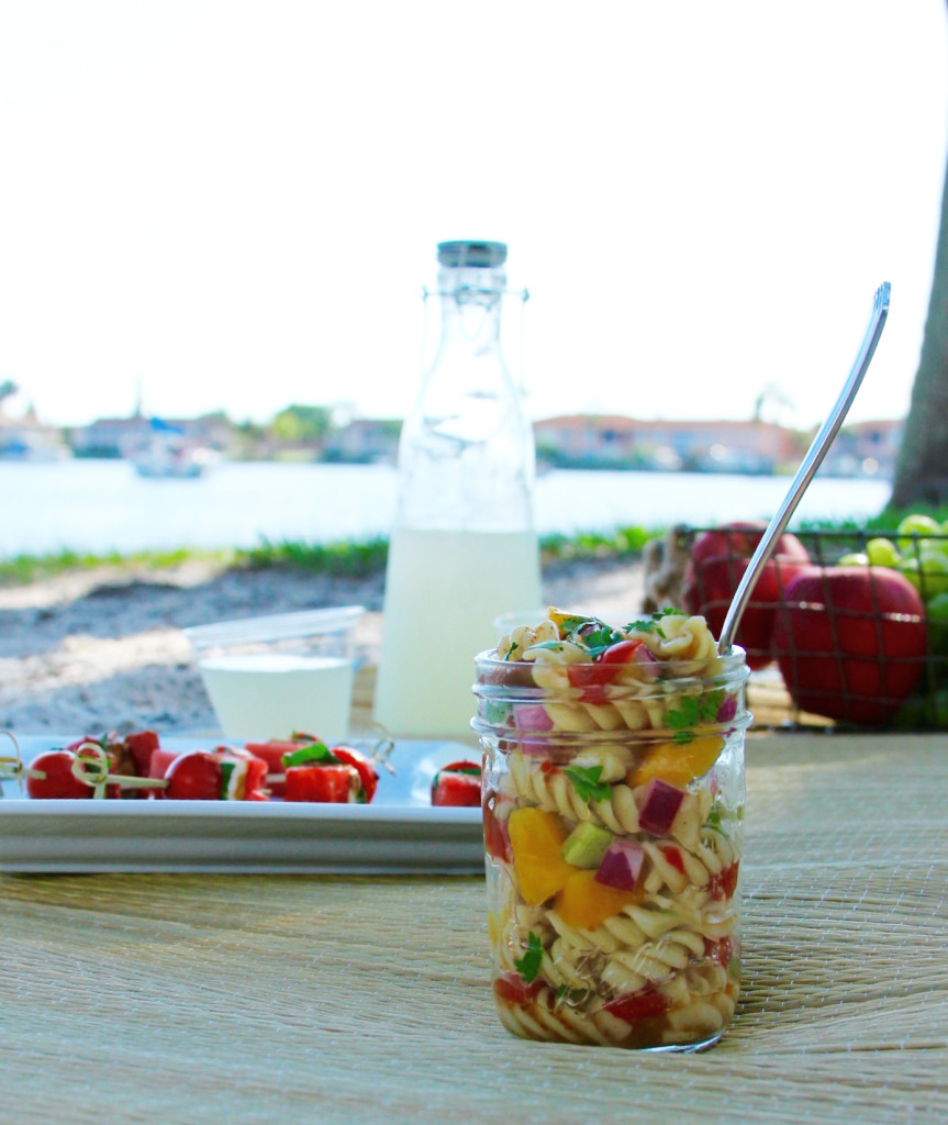 pasta salad at pic nick at the beach