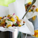 bacon and mango light potato salad