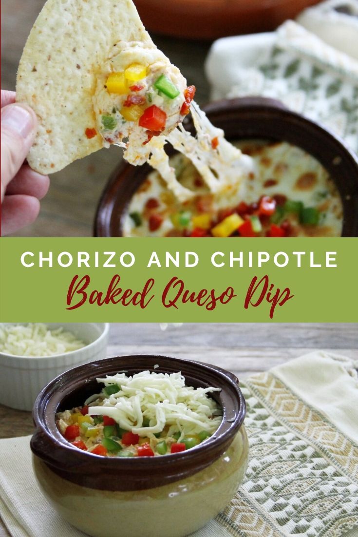 Chorizo And Chipotle Baked Queso Dip