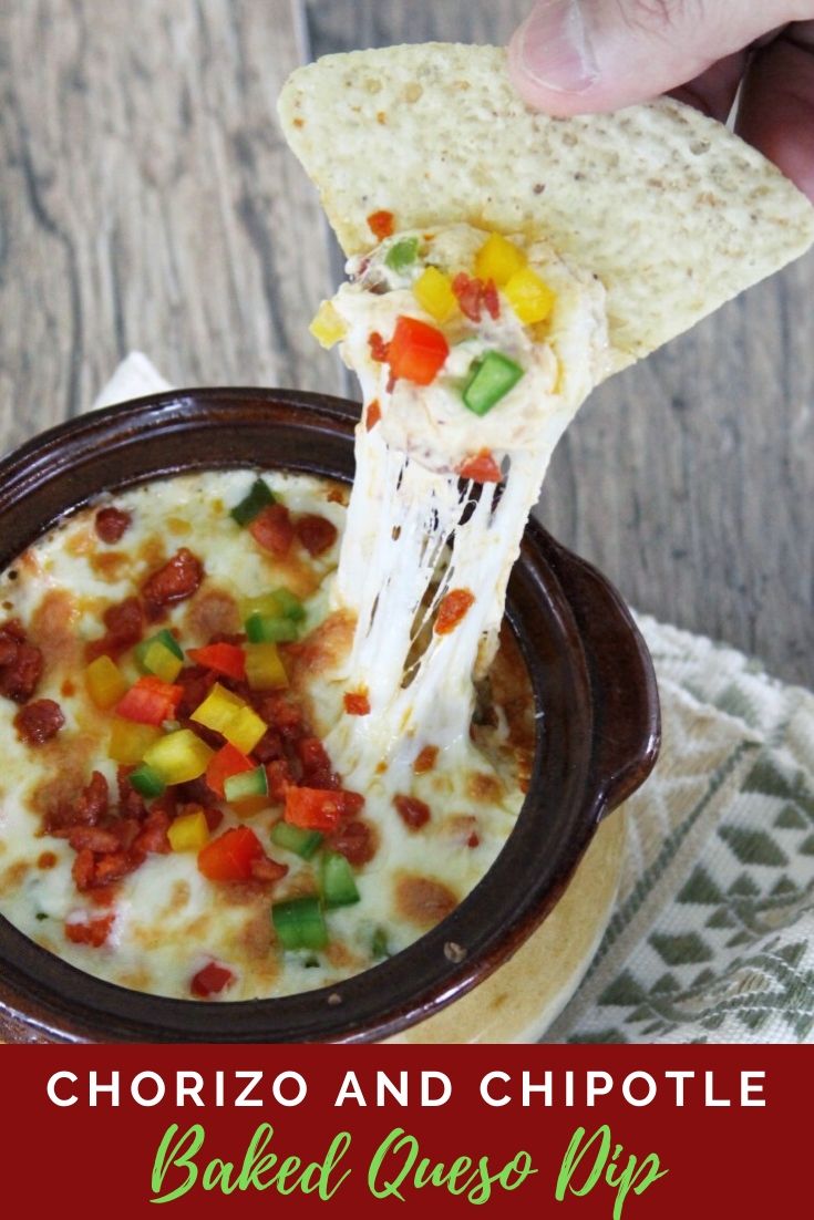 Chorizo And Chipotle Baked Queso Dip