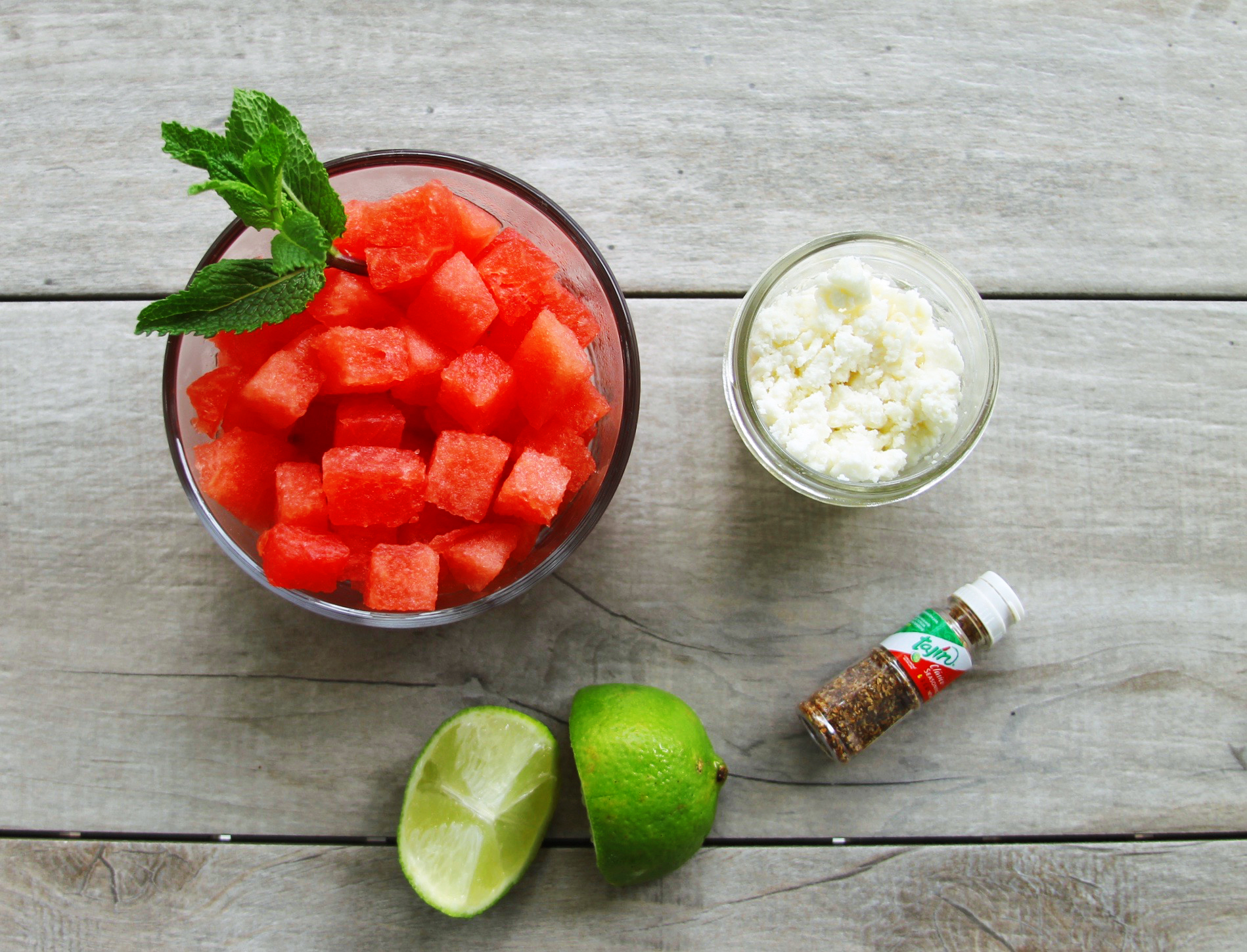 spicy watermelon and queso fresco salad 