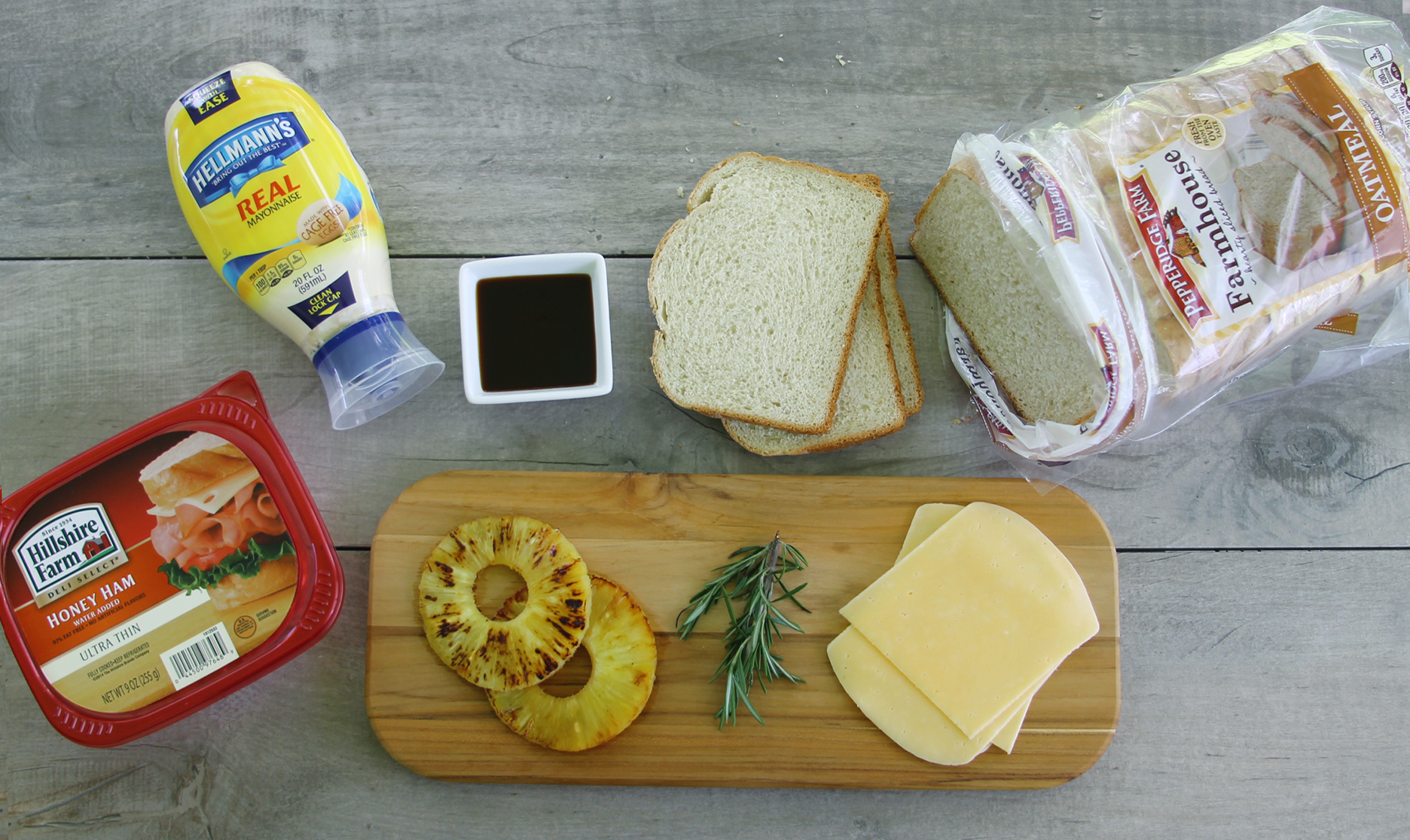 Aloha Grilled Ham And Cheese Sandwich ingredients