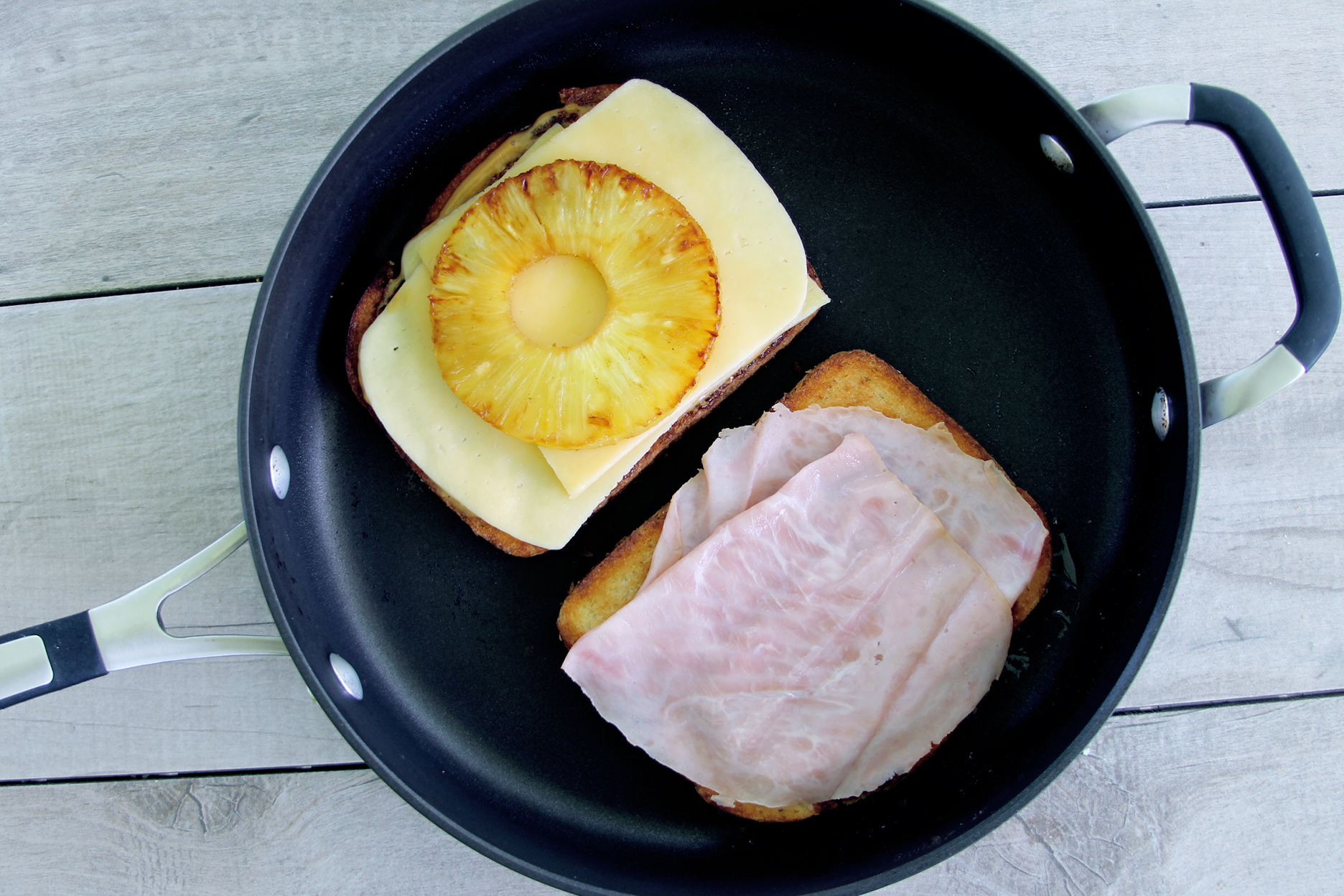 Aloha Grilled Ham And Cheese Sandwich