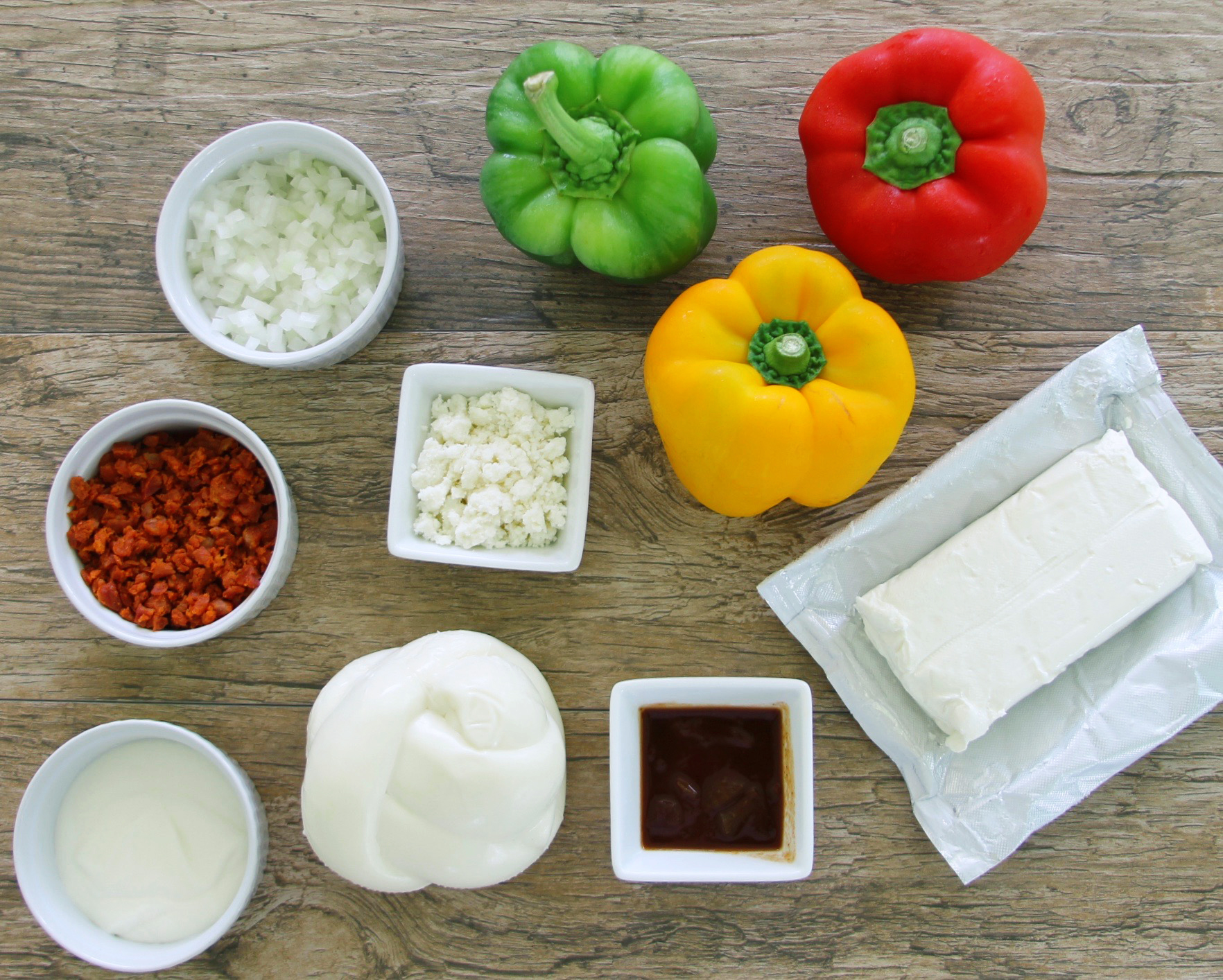 Ingredients for Chorizo And Chipotle Baked Queso Dip Recipe