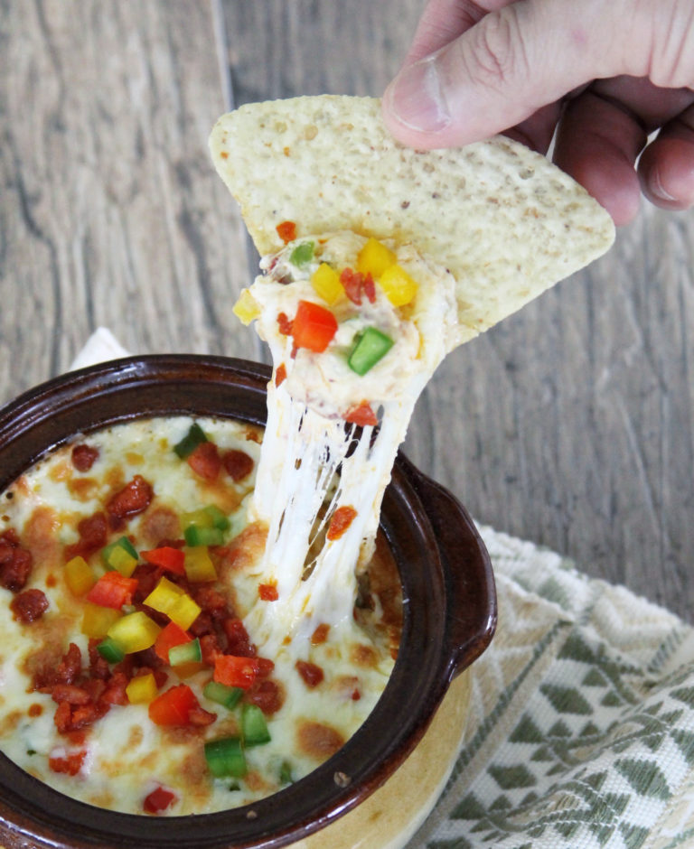 Baked Chorizo And Chipotle Queso Dip
