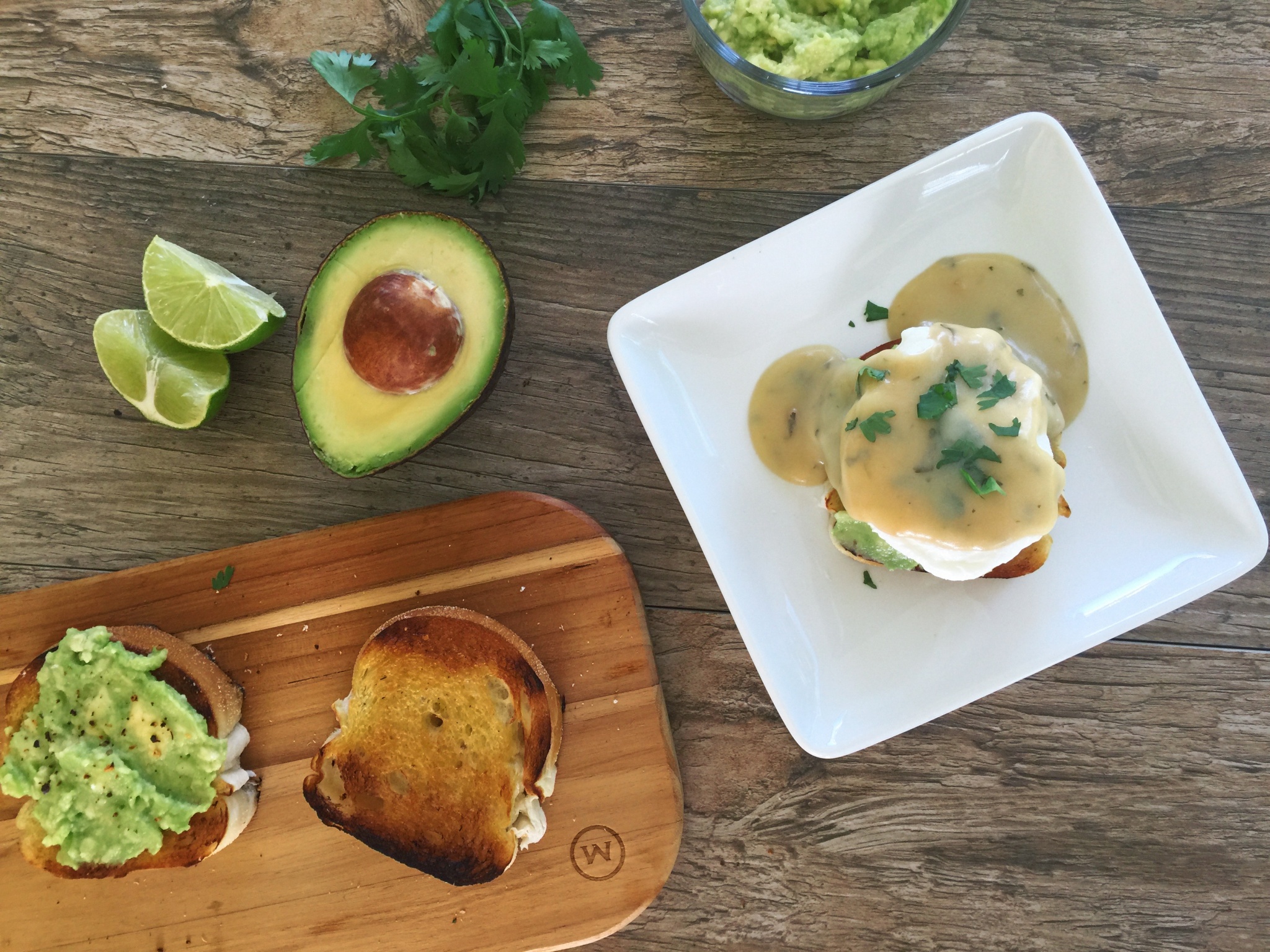 Green Chile Avocado Eggs Benedict - Cooking for Keeps