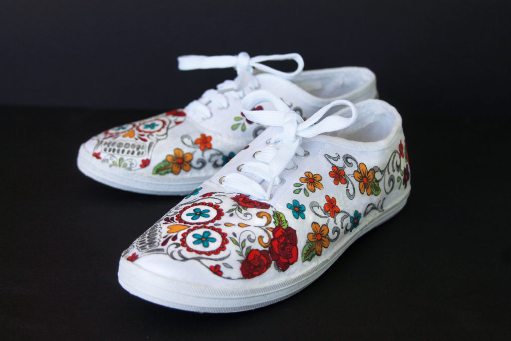 DIY Day of the Dead Shoes Tutorial