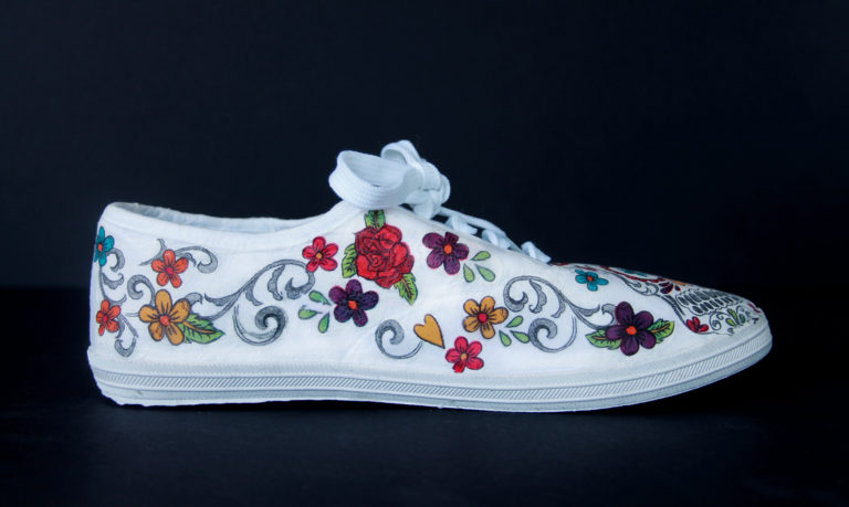 DIY Day of the Dead Shoes Tutorial