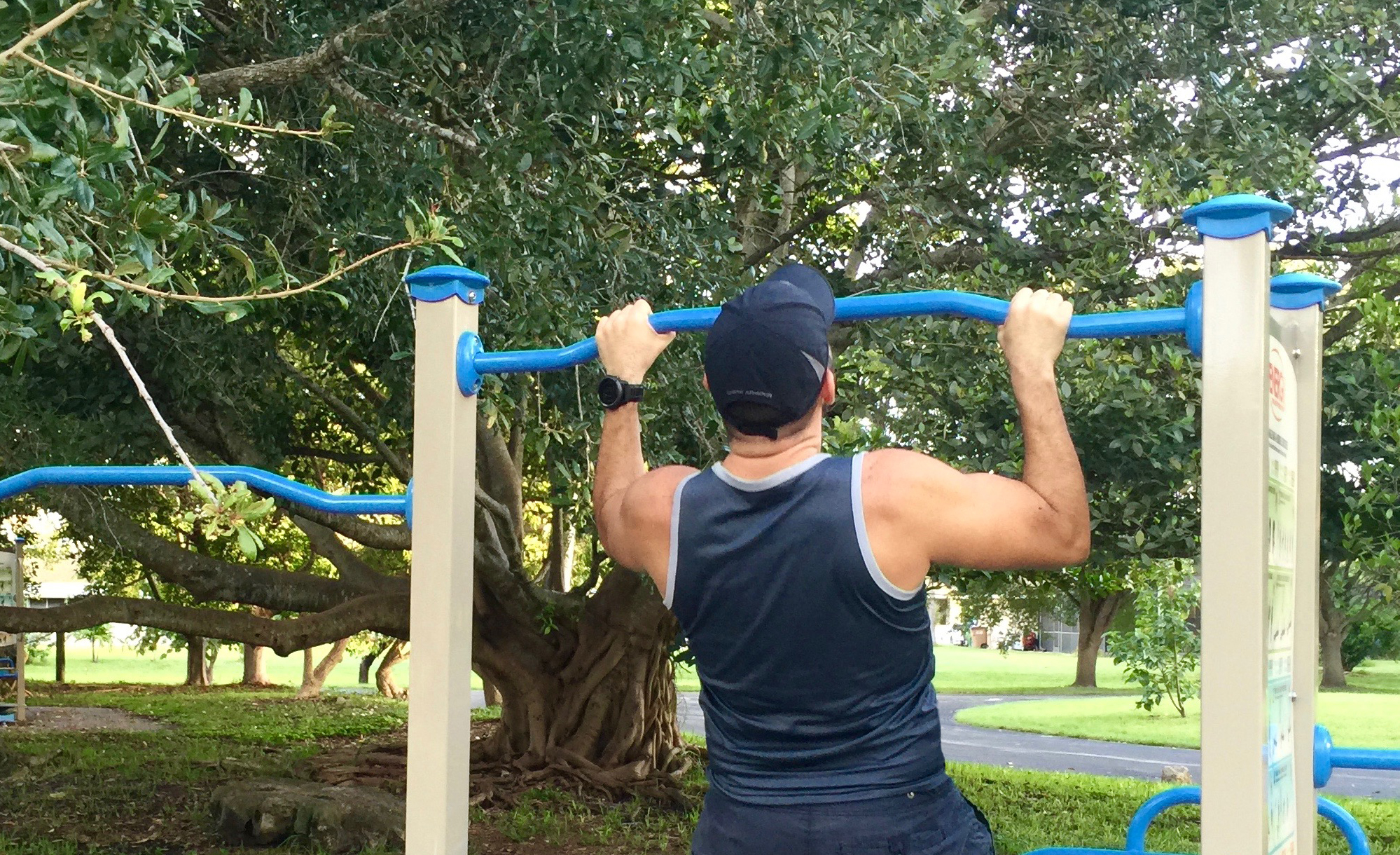 working out outdoors