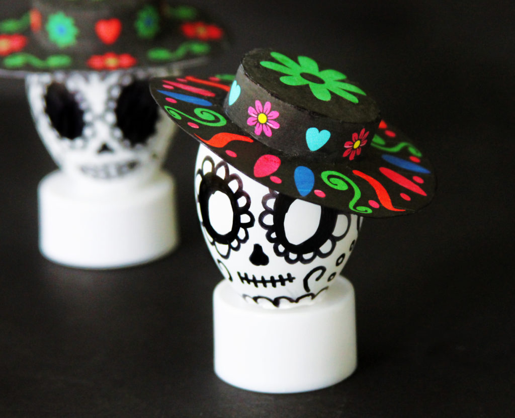 Easy Diy Glowing Day Of The Dead Sugar Skull Decorations