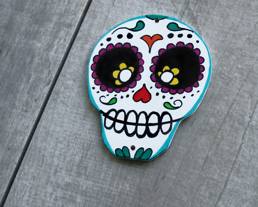 DIY Day of the Dead wind chime