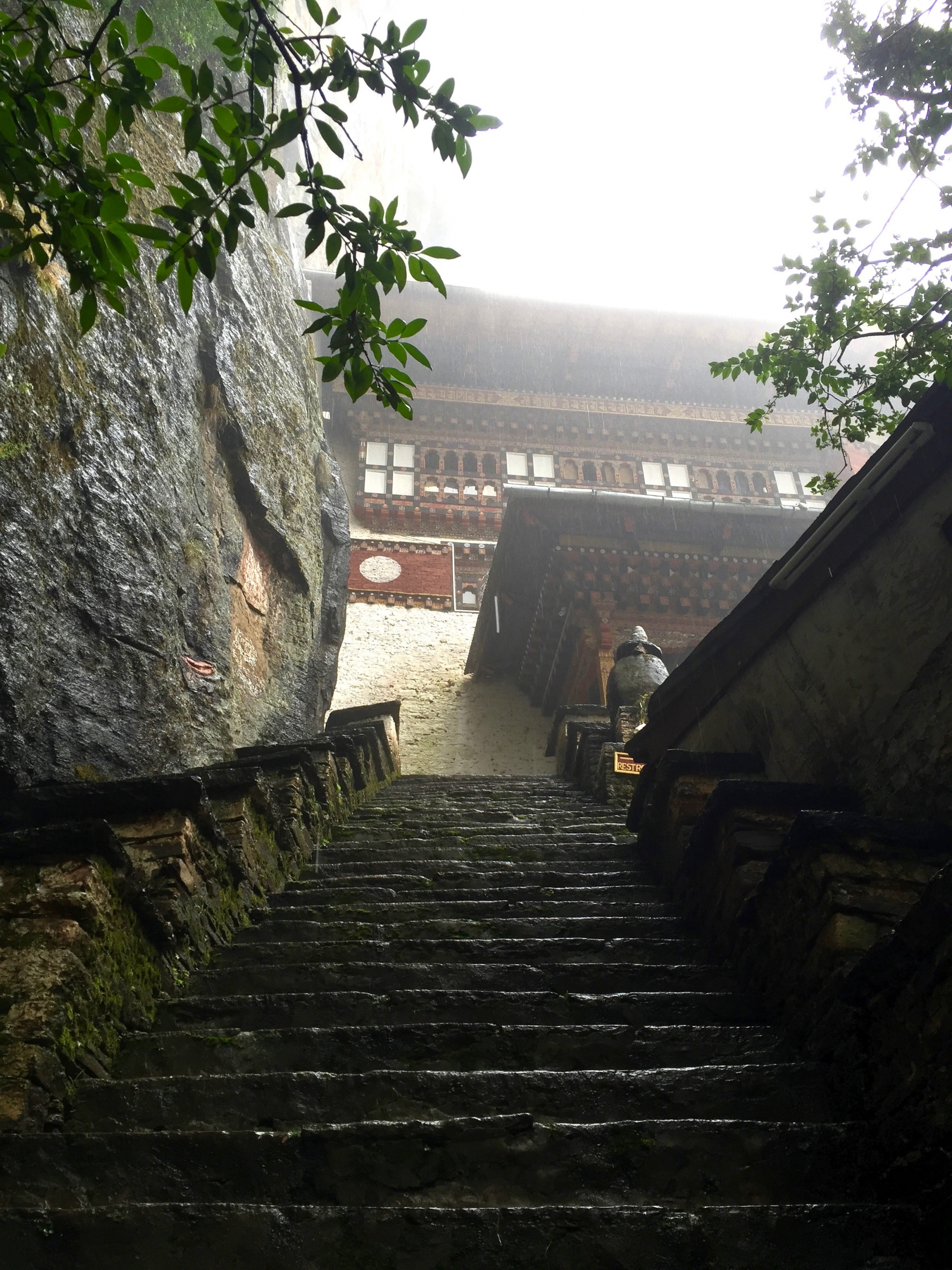 climbing up to Tiger Nest Monastery in Bhutan