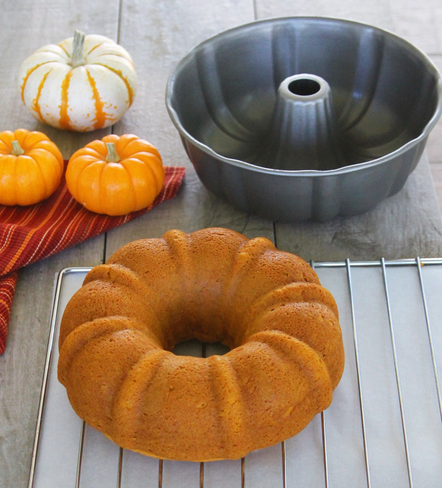 Pumpkin tres leches cake with coconut glaze