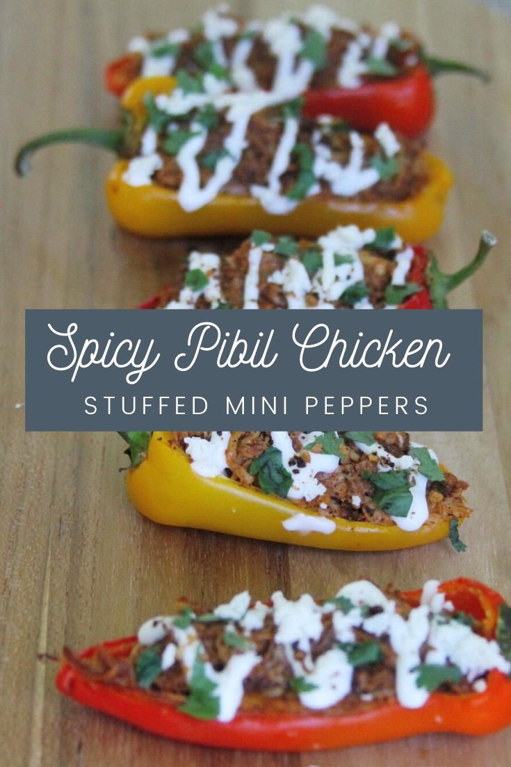Spicy Pibil Chicken Stuffed Mini Peppers