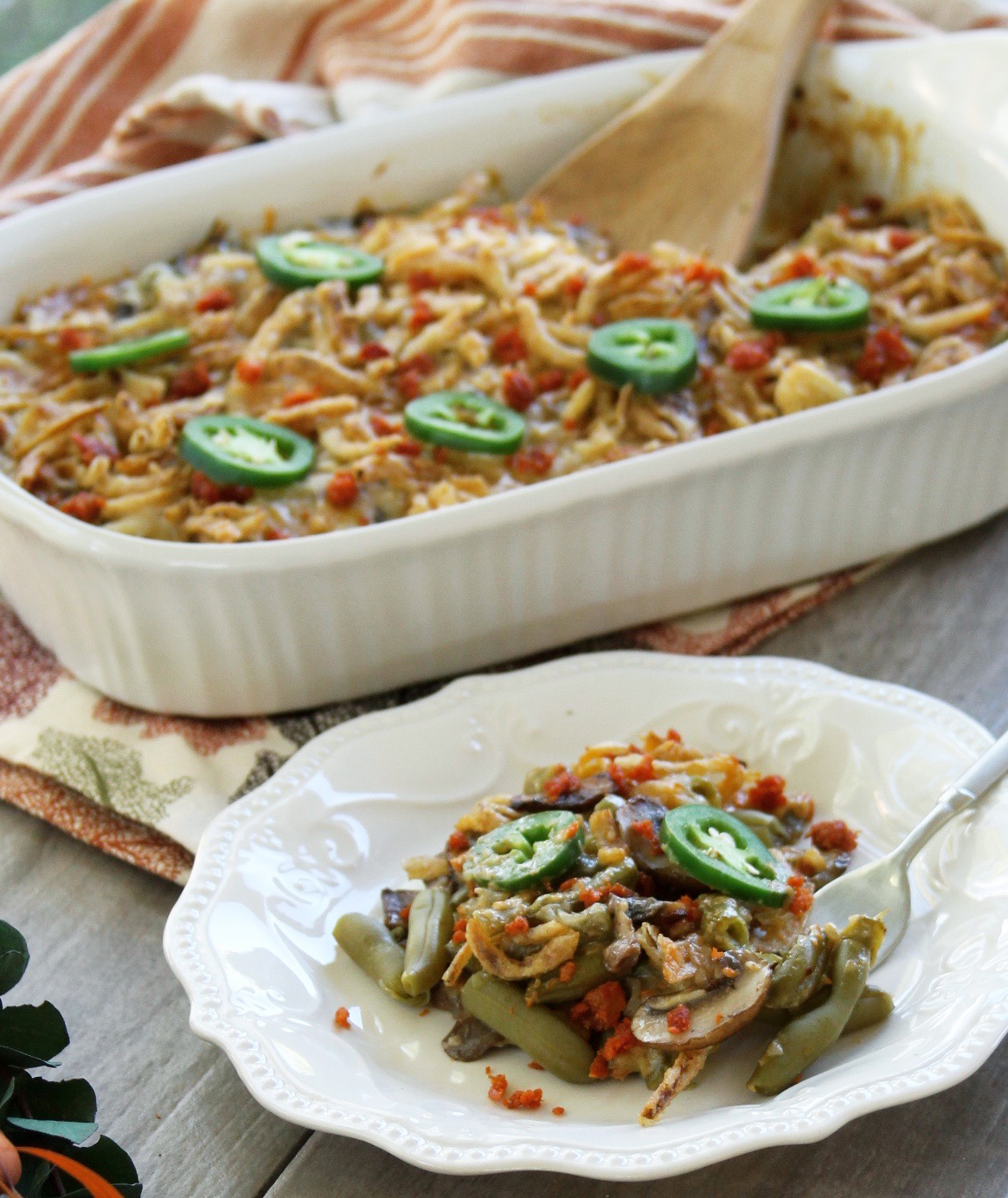 Spicy Chorizo Green Bean Casserole-image