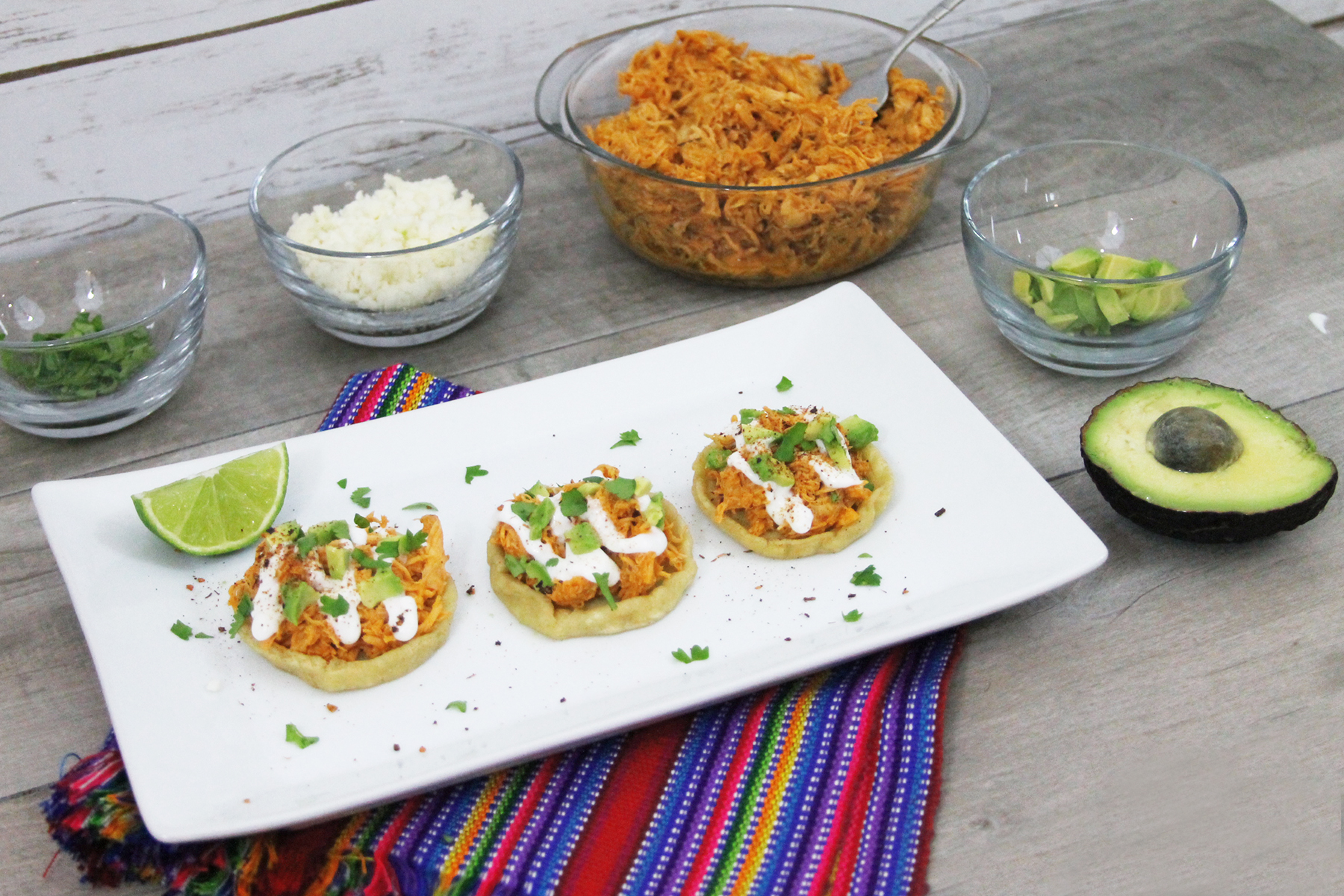 Turkey chipotle cranberry sopes