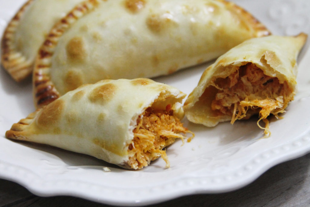 Crockpot Cheesy Chicken Tinga Empanadas