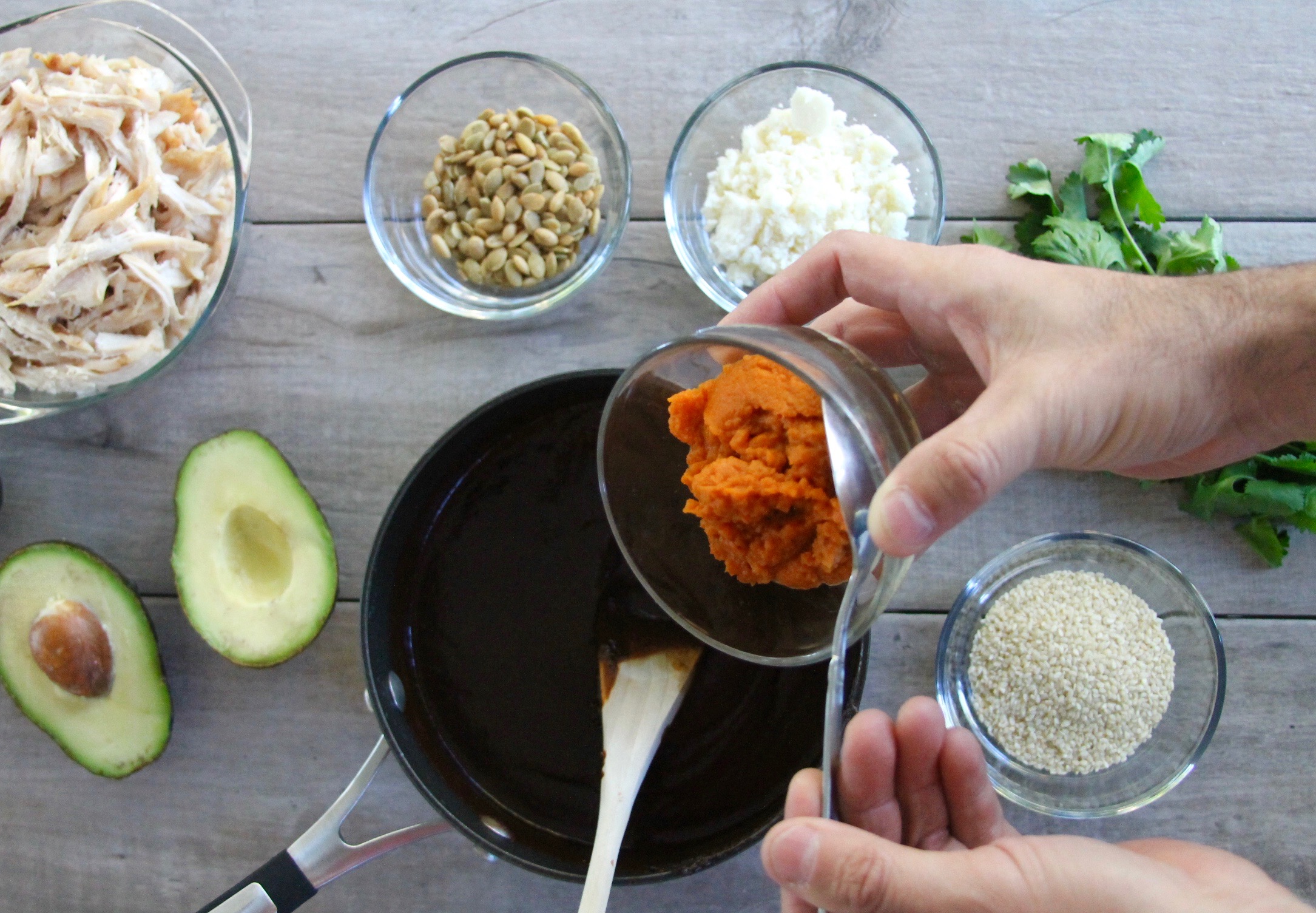 preparing the avocados