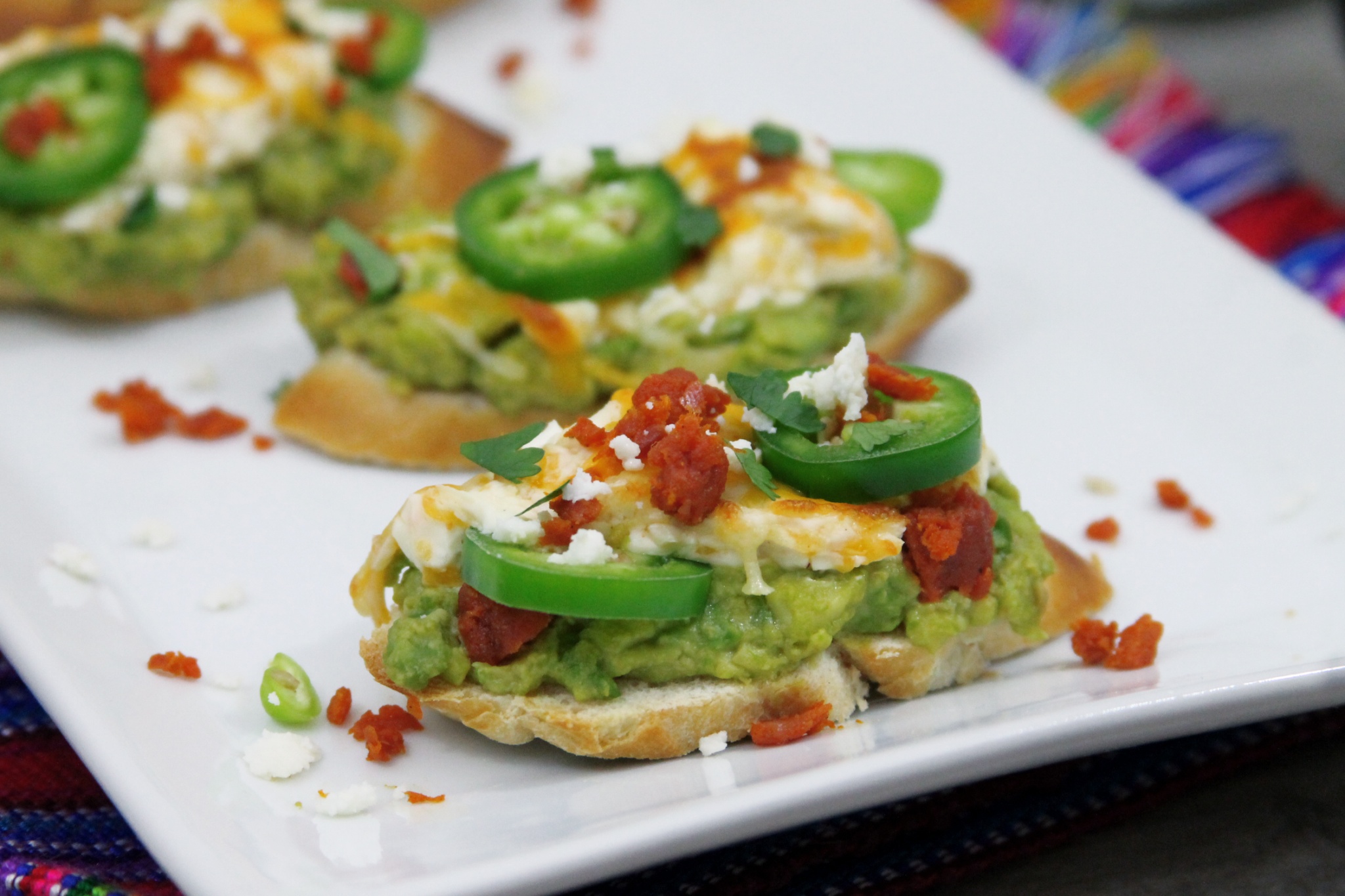 Jalapeño Popper Avocado Toast Bites