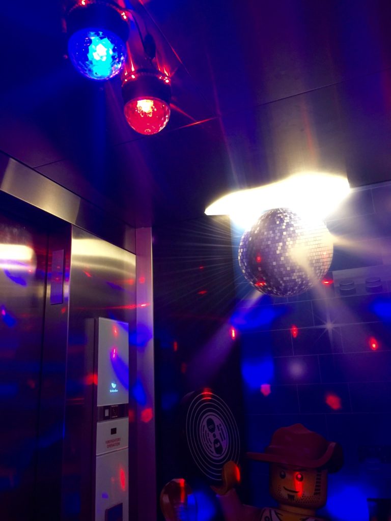 disco elevator at Legoland Hotel