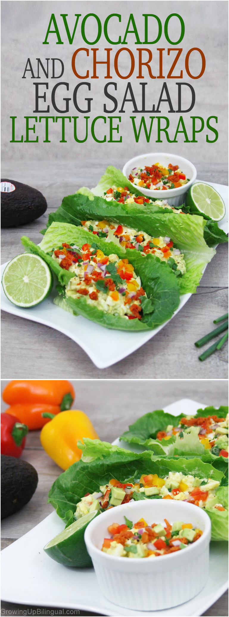 Avocado And Chorizo Egg Salad Lettuce Wraps