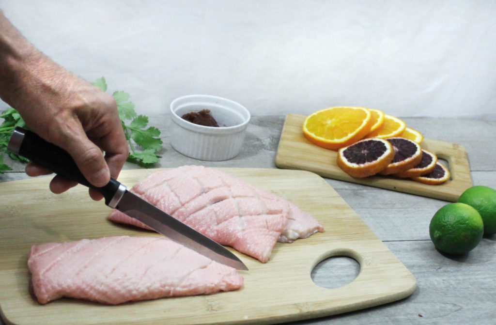 chipotle duck breasts with orange salsa