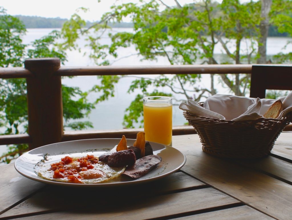 breakfast at Las Lagunas Hotel in Guatemala