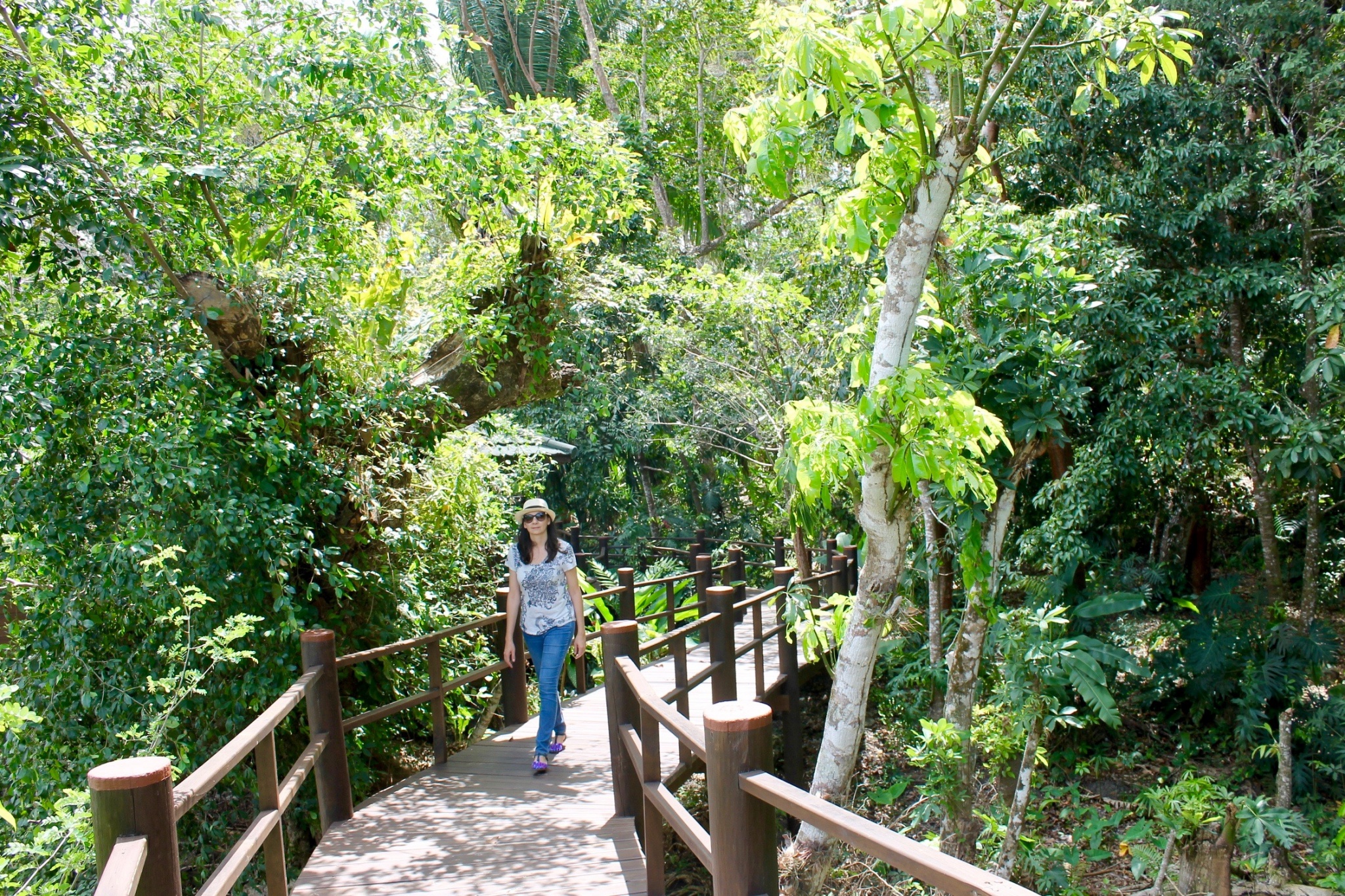 walkway along the jungle at Las Lagunas hotel Guatemala