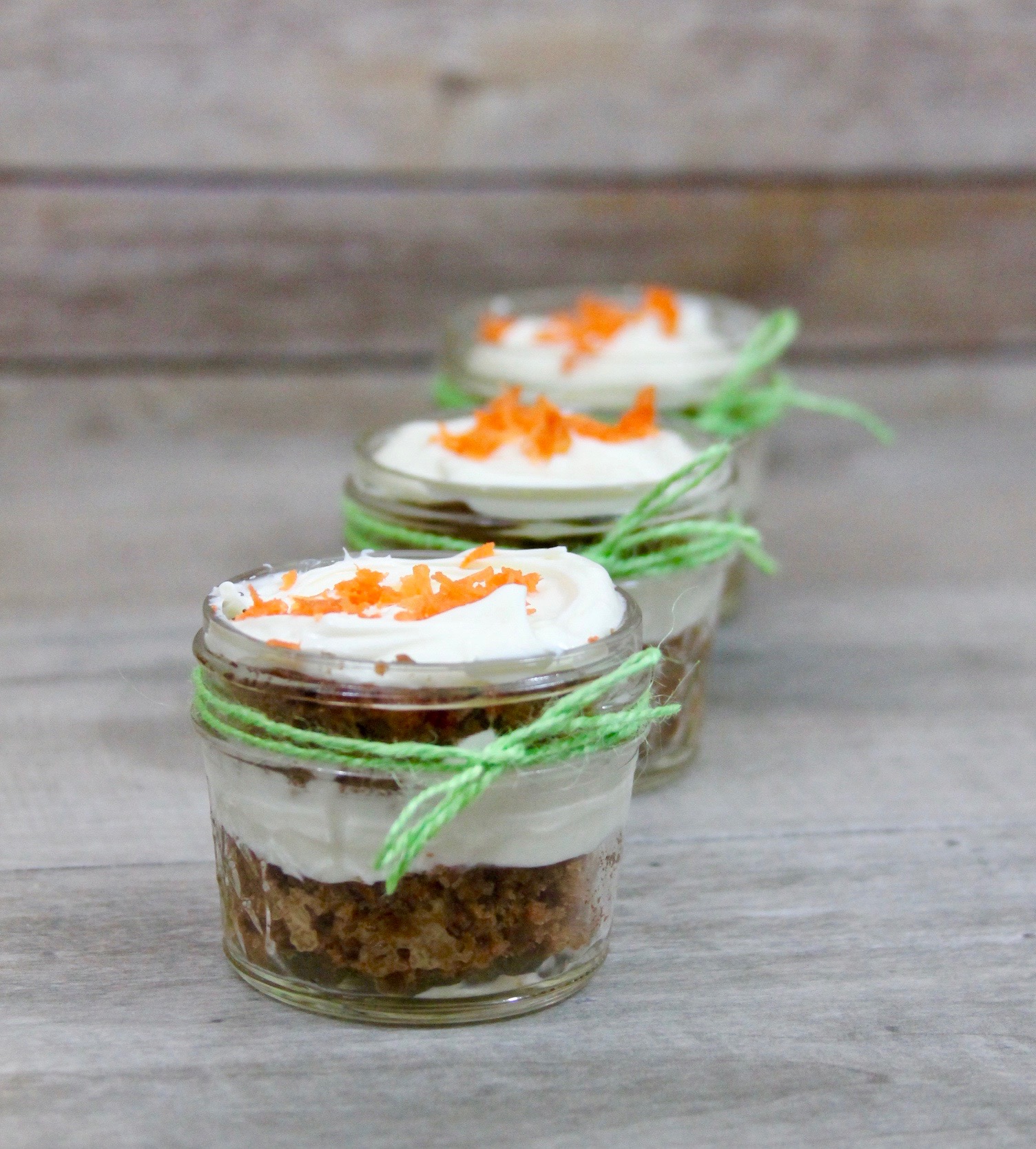Carrot cake tres leches in a jar