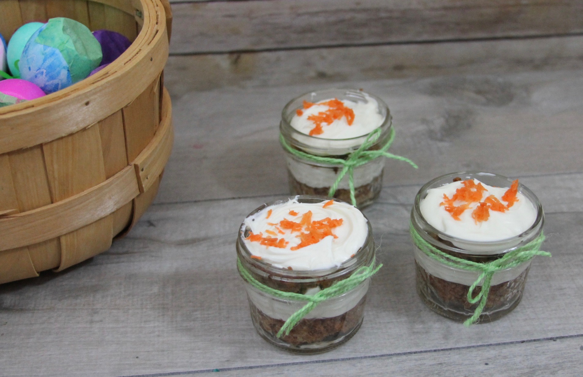 Carrot cake tres leches in a jar