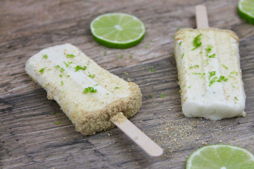 vegan key lime pie popsicles