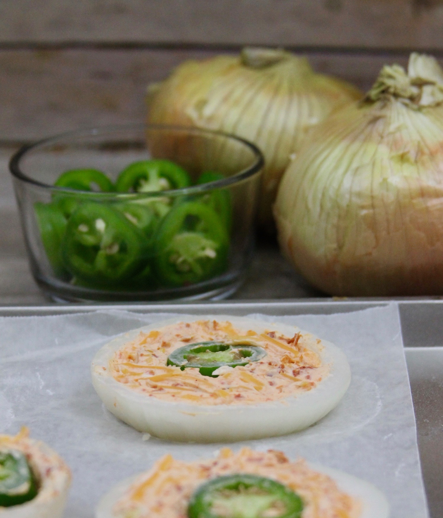 Jalapeno popper stuffed onion rings