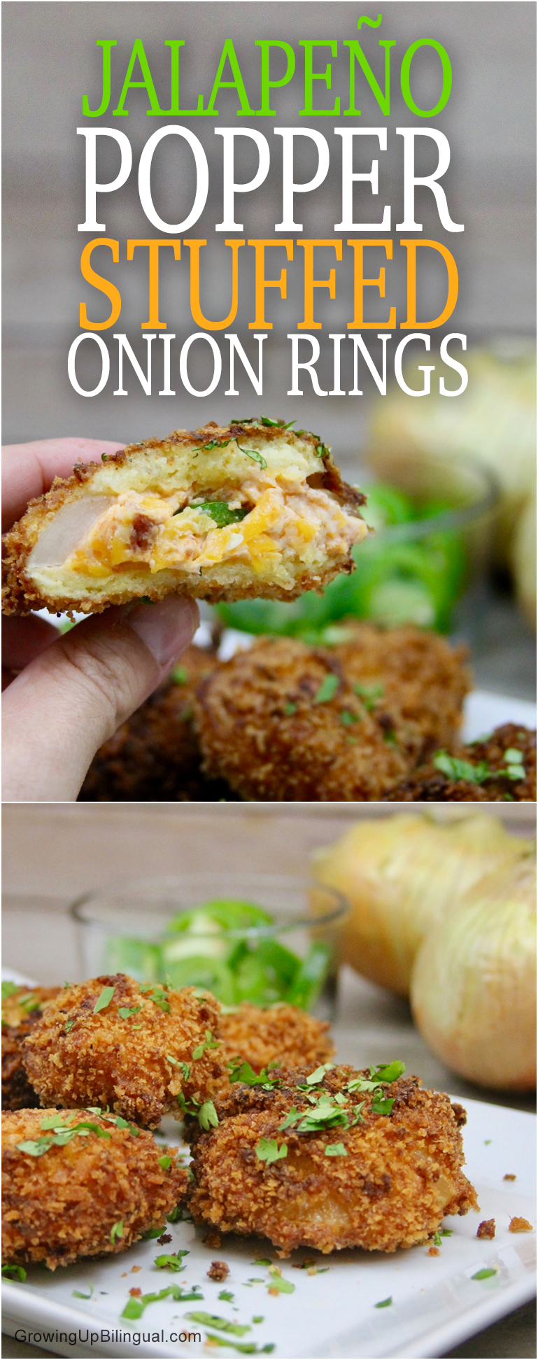 Jalapeño Popper Stuffed Onion Rings