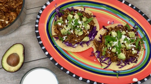 easy and quick mole tostadas recipe