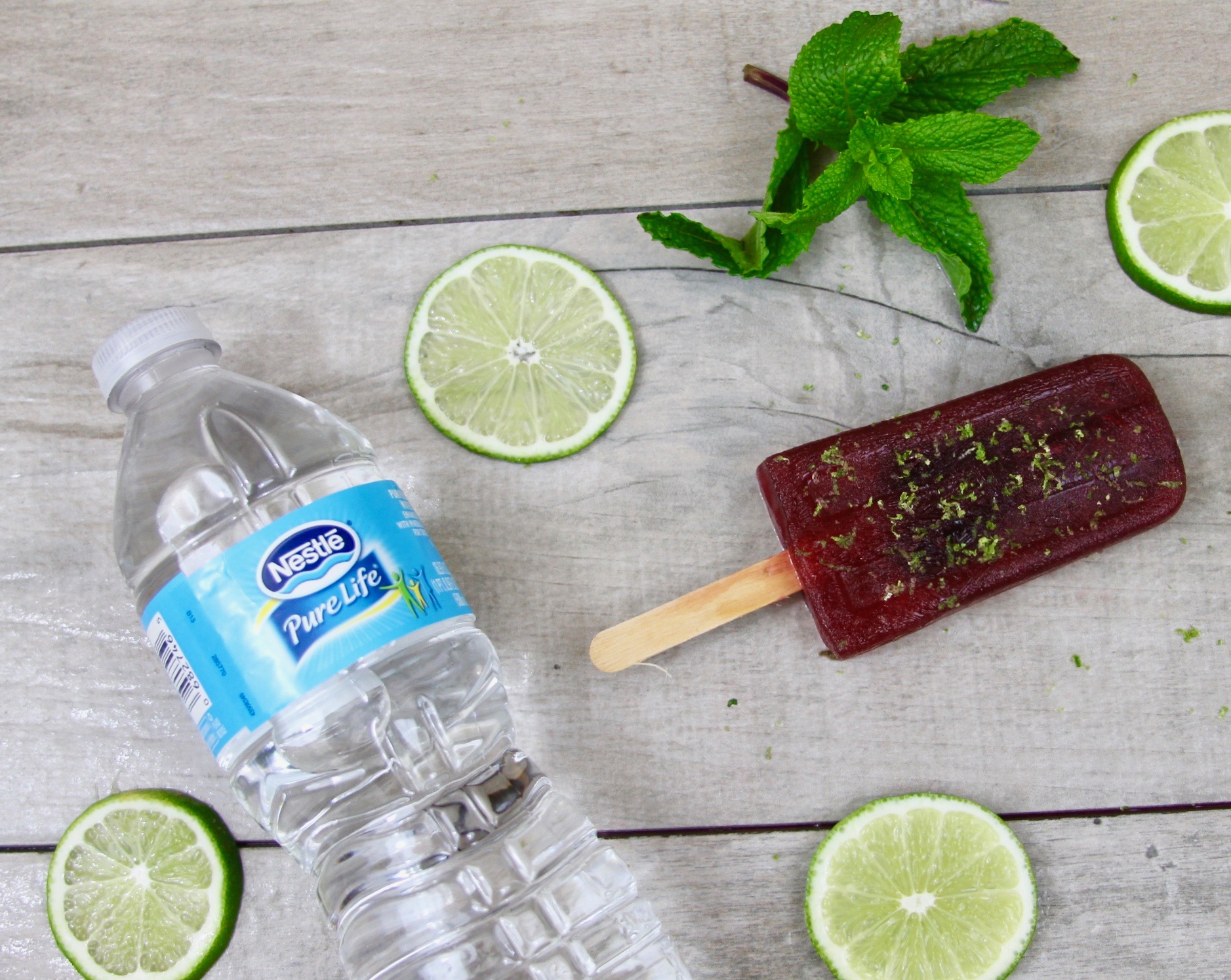hibiscus limeade popsicles