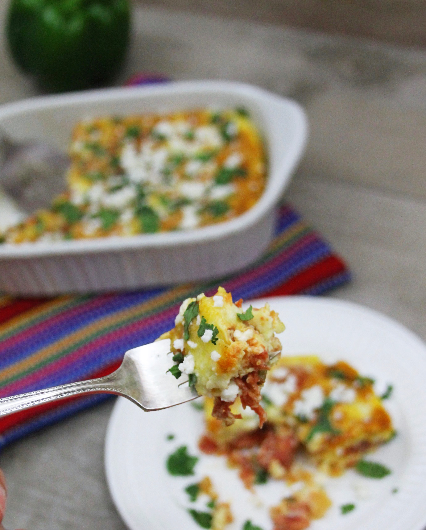 Baked havana style eggs wth chorizo