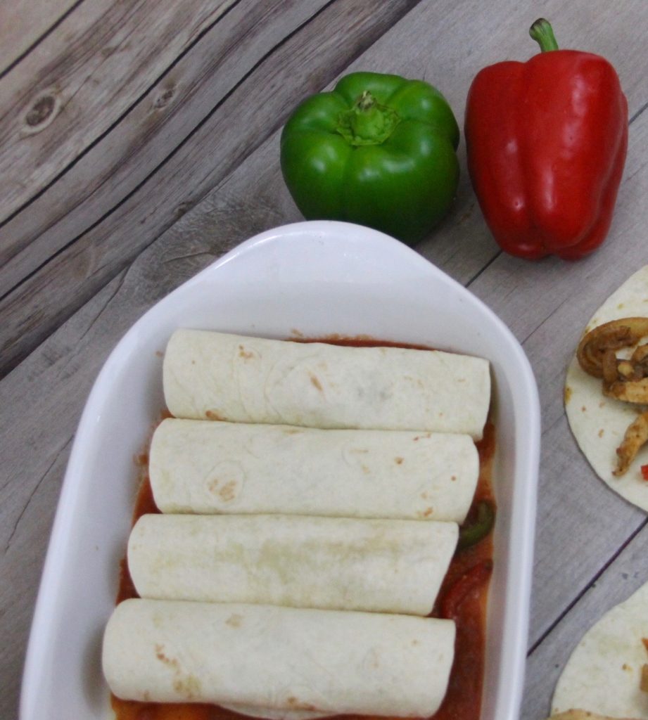 Easy Chicken Fajita Enchiladas